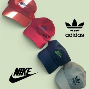 Nike and Adidas Strapback Hats Dad Caps